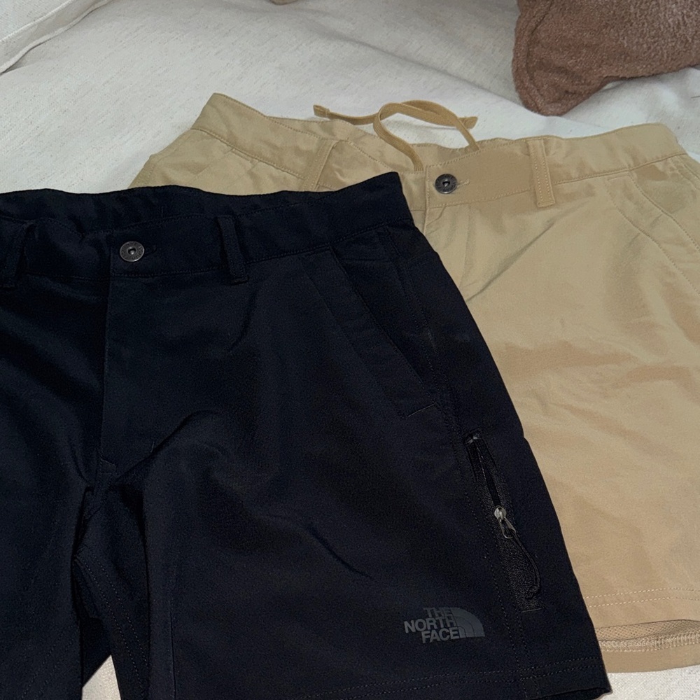 The North Face Black and Beige Shorts